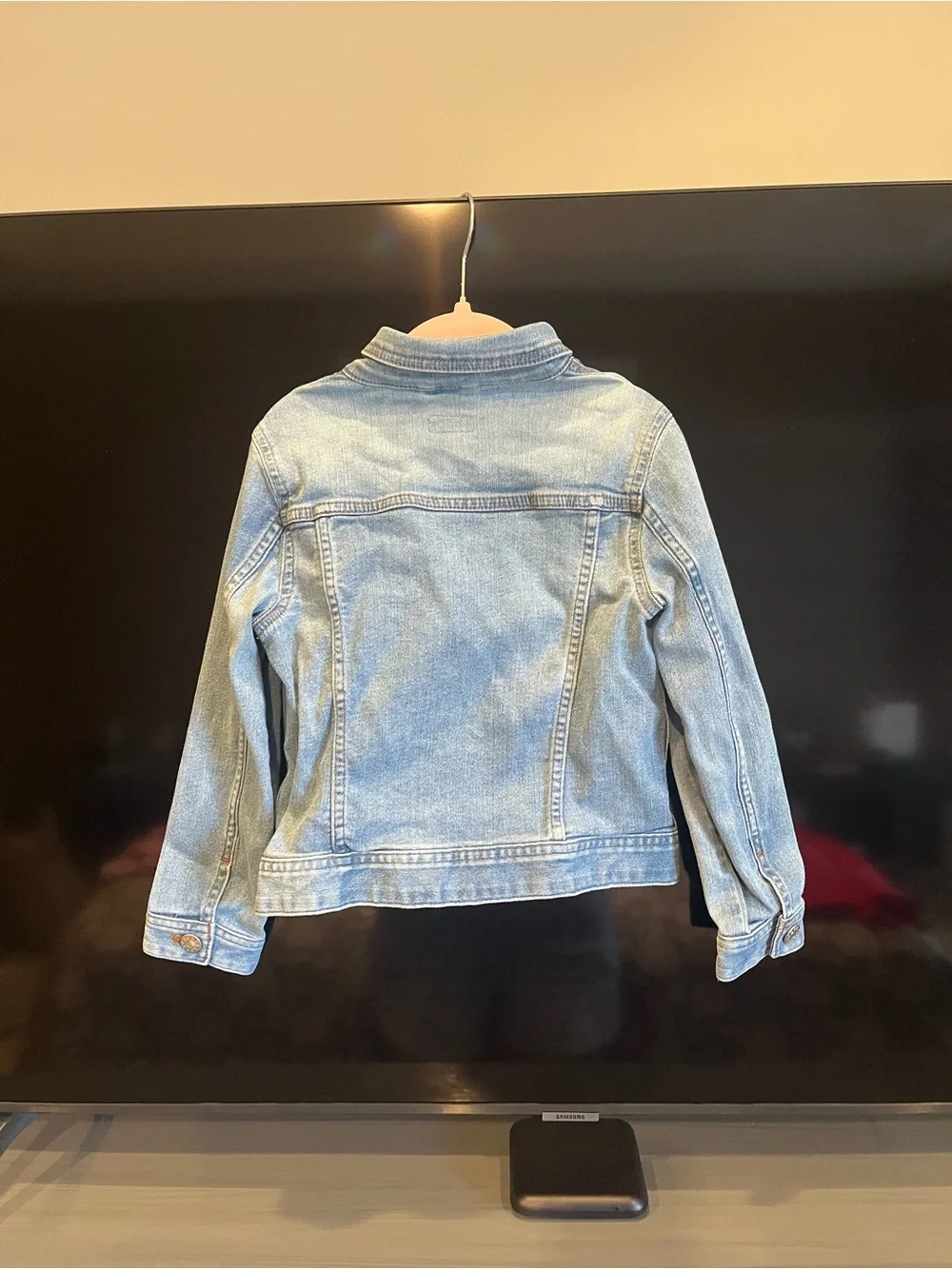 Kids Light Wash Denim Jacket - Casual Layering Jacket and light dress. Crew